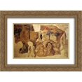 thumbnail image 1 of Filippo Lippi 2x Matted 24x20 Gold Ornate Framed Art Print 'Confirmation of the Carmelite Rule', 1 of 2