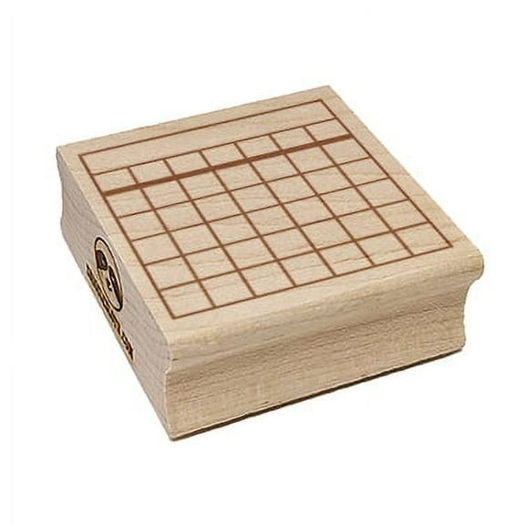 Fill In Blank Calendar Goal Habit Tracker Planner Journal Square Rubber Stamp Stamping Scrapbooking Crafting - Small 1.25in