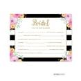 thumbnail image 1 of Koyal Wholesale Fill-In-The-Blank Bride Floral Gold Glitter Bridal Shower Game Cards – 20-Pack, 1 of 2