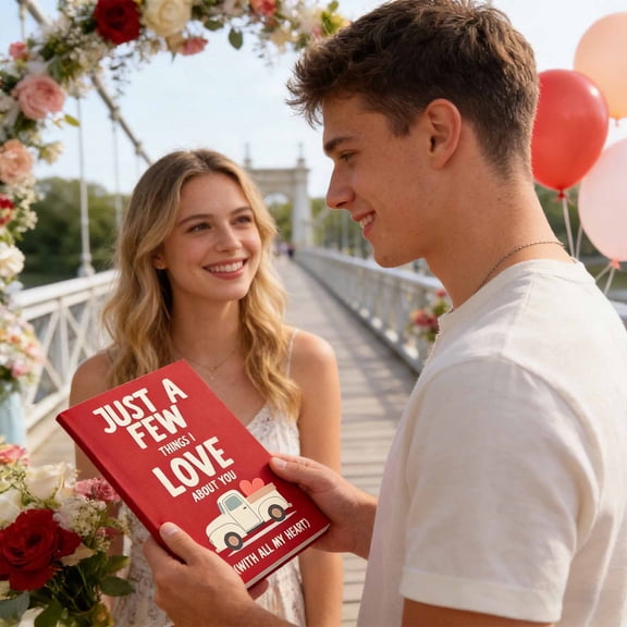 Fill In the Blank Gift Book, I Wrote a Book About Youguided Prompts with Photo Space Memory Journal, Anniversary and Valentine's Day Gift,2Pcs