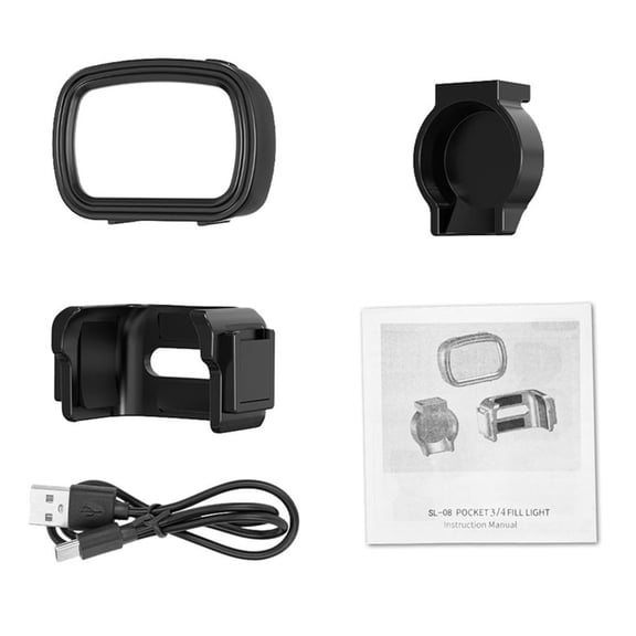 Fill Light for Action Camera, Magnetic LED Video Light with 3 Color Modes, 6 Hour Runtime for Vlogging