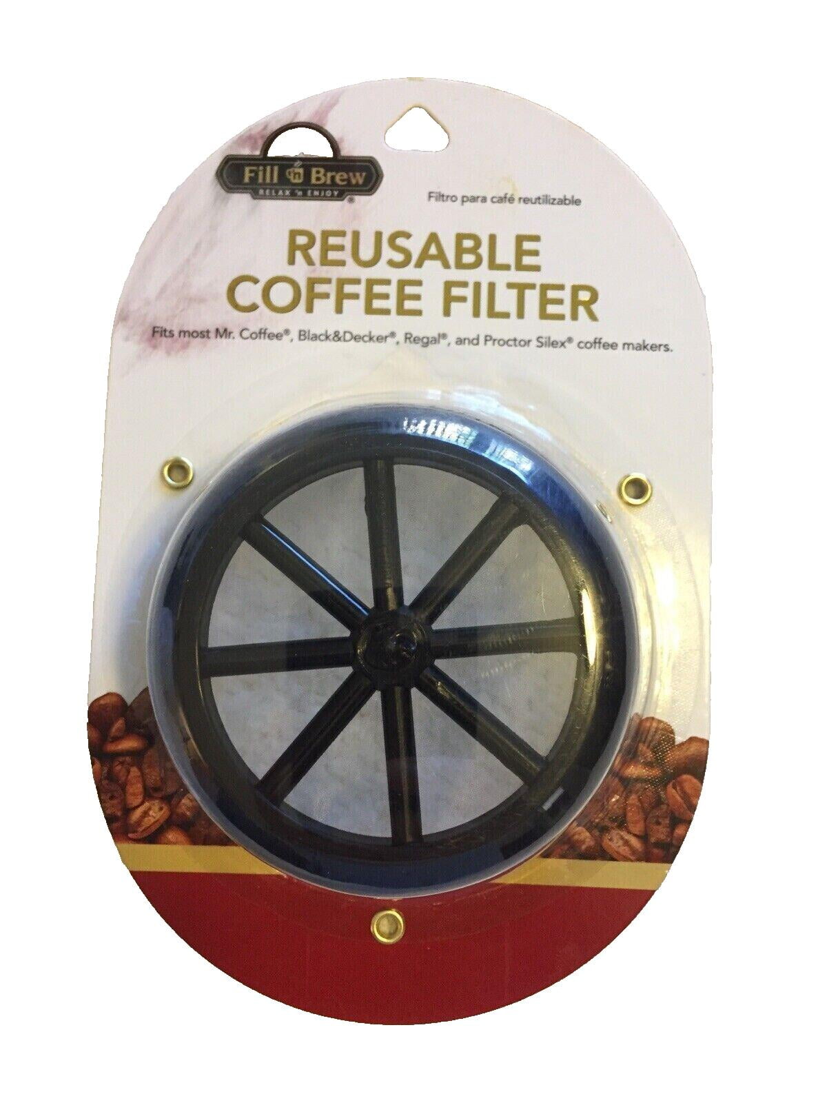Fill N Brew Reusable Coffee Maker Filter BPA Free Fits Most Makers