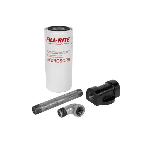 Fill-Rite 1210KTF7019 3/4" 18 GPM (68 LPM) 10 Micron Hydrosorb Fuel Filter with Filter Head Kit