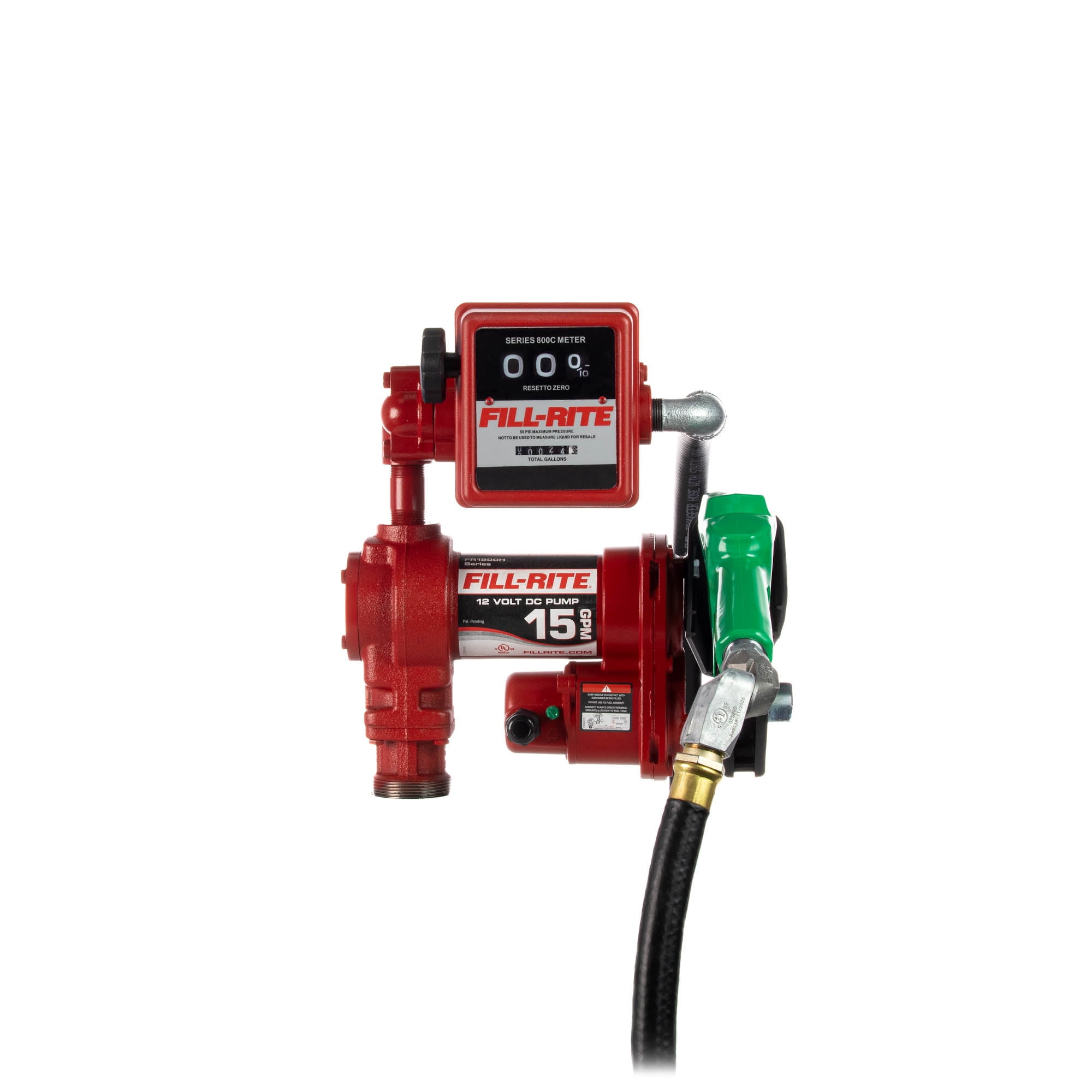 FillRite FR1221H 12V 15 GPM Fuel Transfer Pump with Premium Mechanical