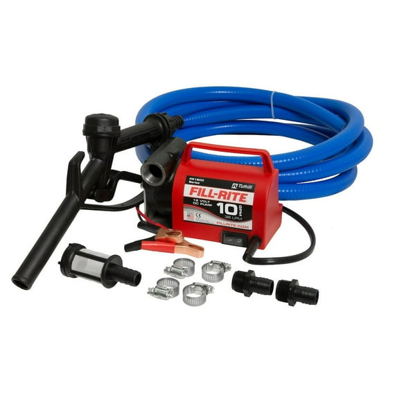 Fill-Rite FR1614 12V 10 GPM Fuel Transfer Pump with Suction and Discharge Hoses