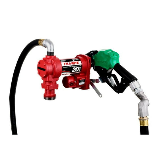 Fill-Rite FR4220HDSQ Self-Priming Cast Iron 12V 20-GPM Fuel Transfer Pump Kit
