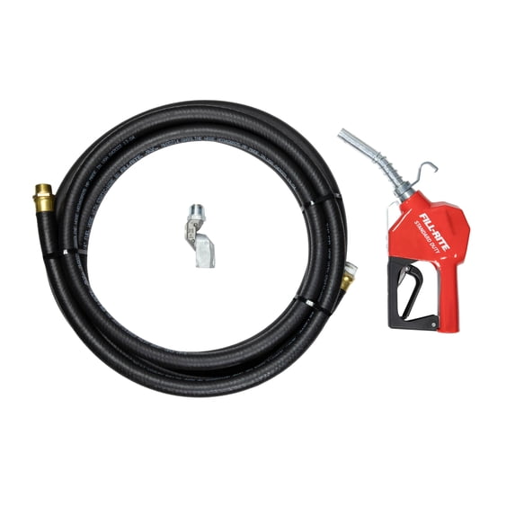 Fill-Rite FRBN075HAS 3/4" x 20' Fuel Transfer Discharge Hose w/Automatic Nozzle (Red), & Swivel