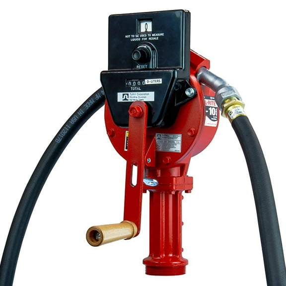 Fill-Rite Fuel Transfer Rotary Hand Pump with Suction Pipe and Counter