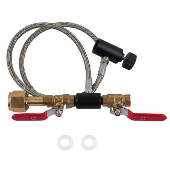 Fill Station Tank Bottle Refill Filler Dual Valve Lever 32 Hose