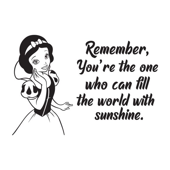 Fill The World With Sunshine You Are The One Who Can Inspiring Quote Design Wall Art Sticker Designs Vinyl Stickers For Home House Walls Rooms Windows Bedroom Decoration Size (28x28 inch)