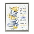 thumbnail image 1 of Stupell Industries Fill Your Own Cup Tea Gray Framed Floater Canvas Wall Art, design by Elizabeth Tyndall, 1 of 9