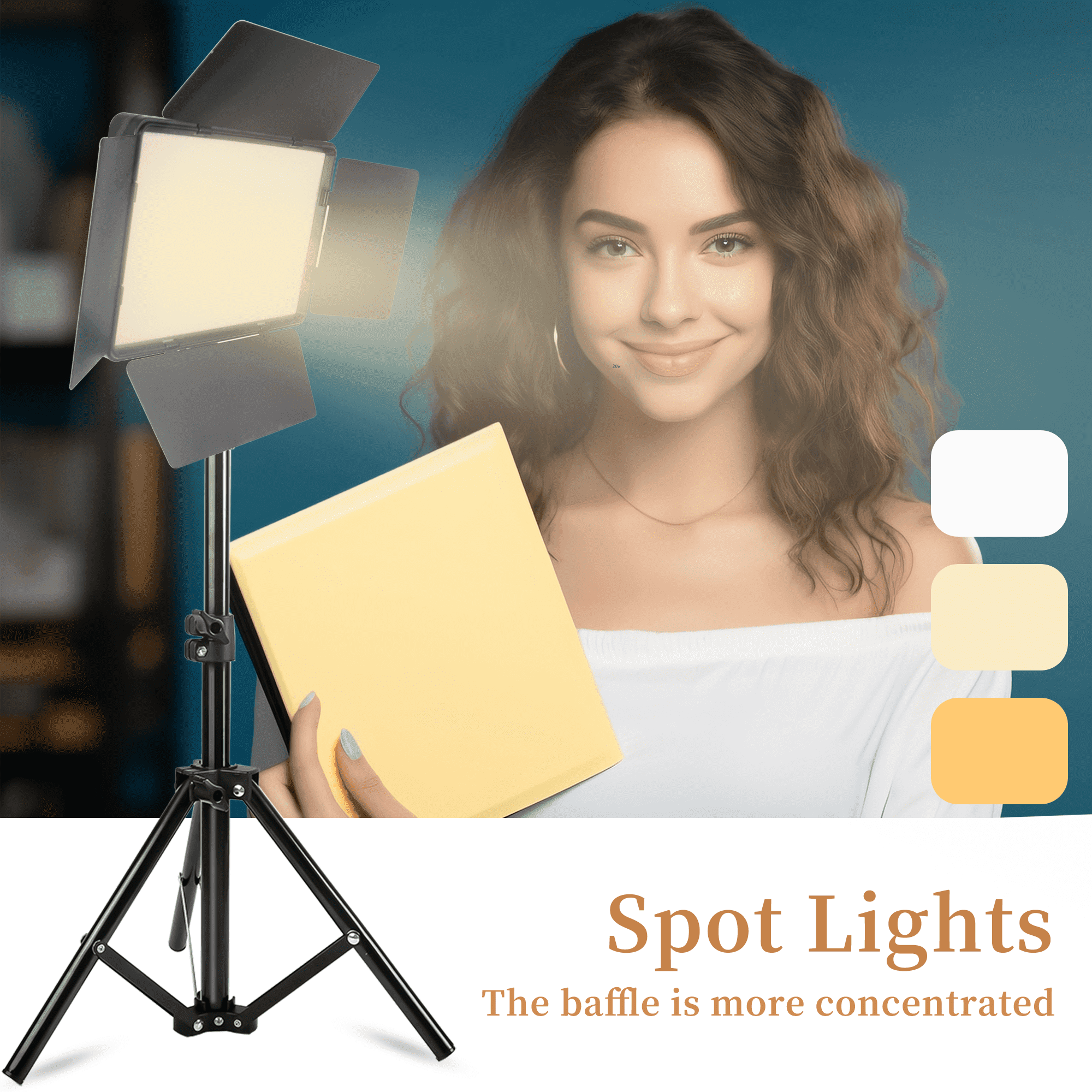 Fill light direct broadcast room led photography lighting photo food, makeup, live, reading special light anchor beauty light