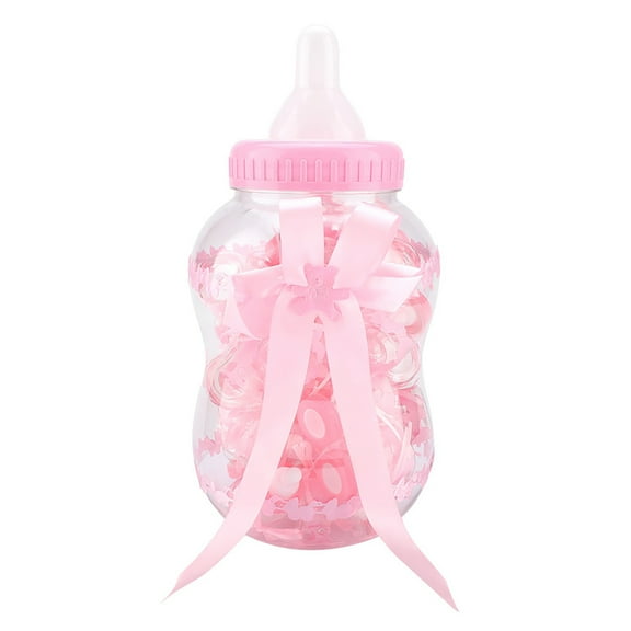 Fillable Baptism Candy Box, 30pcs Cute Feeding Bottle Shape Candy Chocolate Boxes for Event Christening Party Decoration Baby Shower Favors[Red]