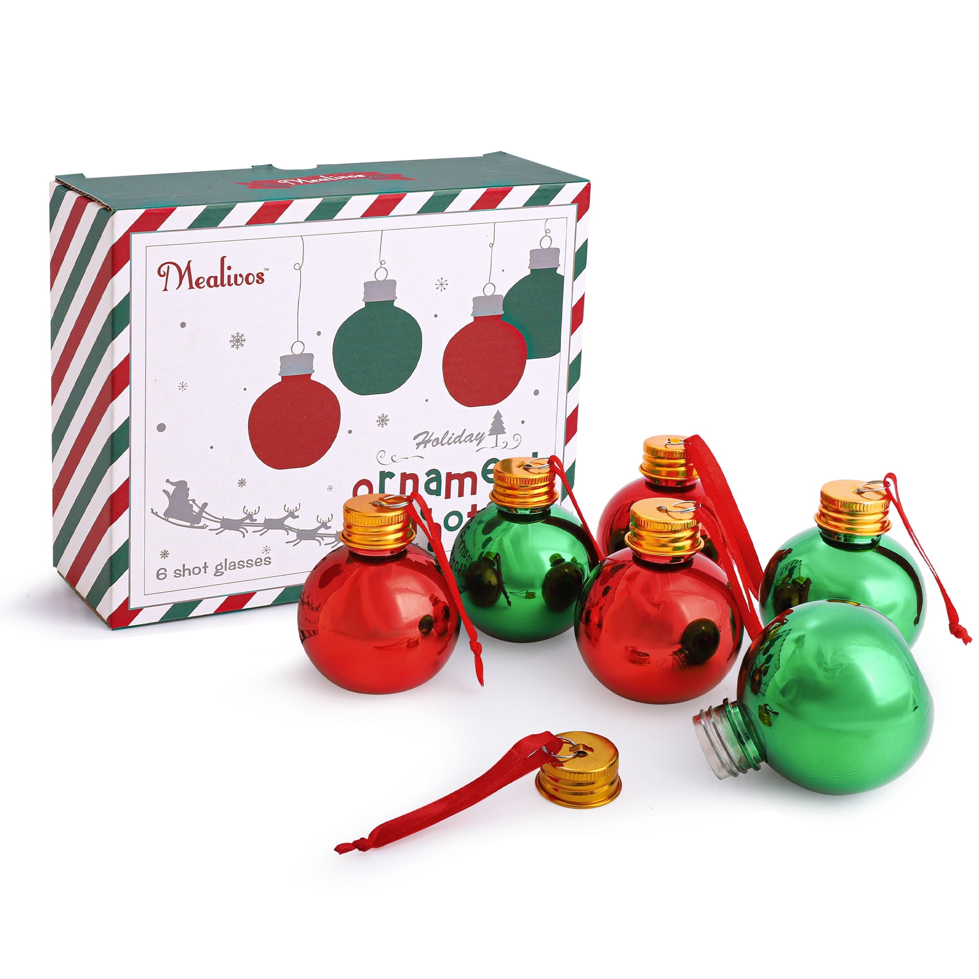 Fillable Christmas Ornament Balls, 6-Piece Reusable Plastic Tree Hanging Decorations, 3 oz Gold-Plated Baubles for Holiday Displays and Gift Exchanges