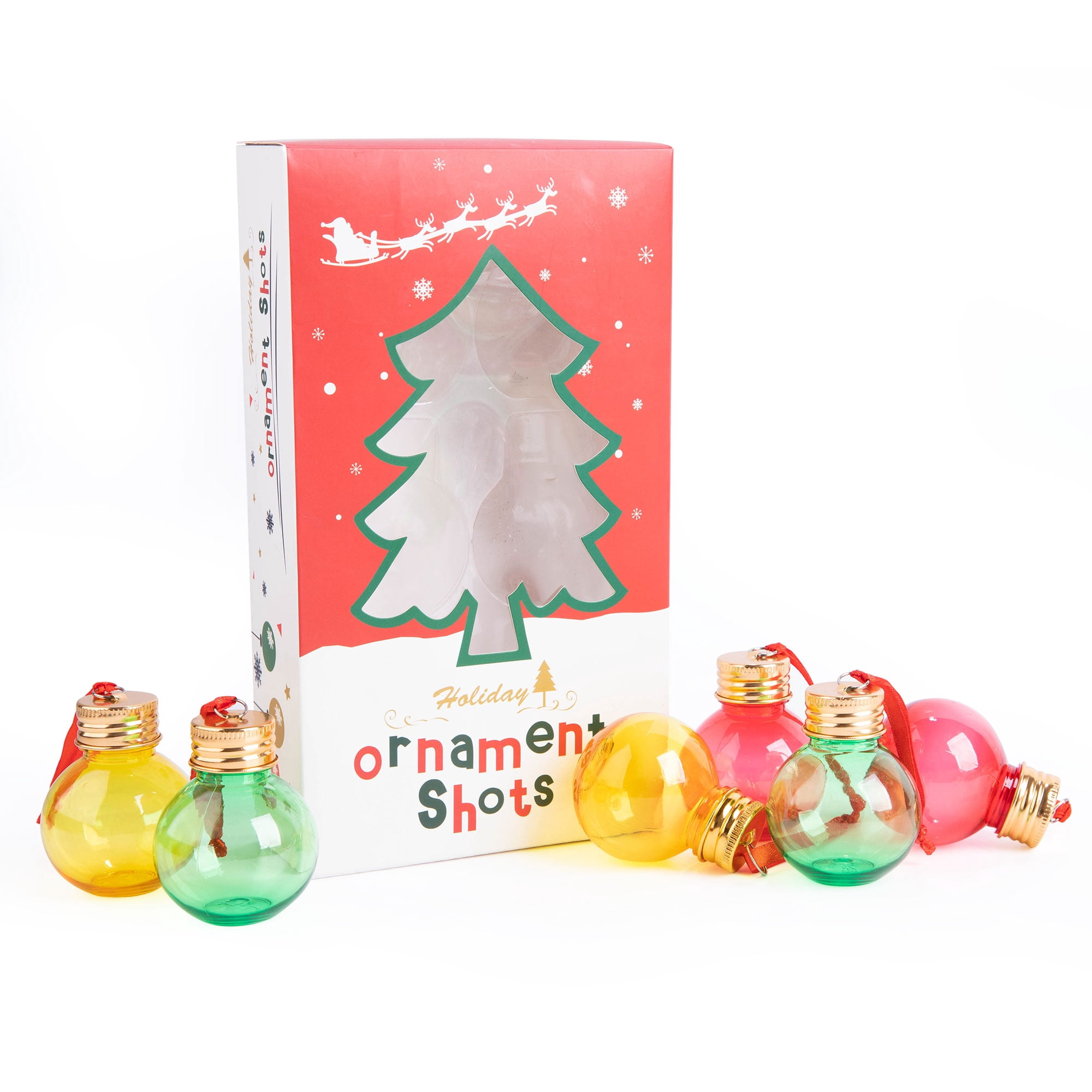 Fillable Clear Plastic Ornament Balls, 6-Piece Set, 50 ml Capacity, Hanging Christmas Tree Decorations for Holiday Crafts and Gift Exchanges