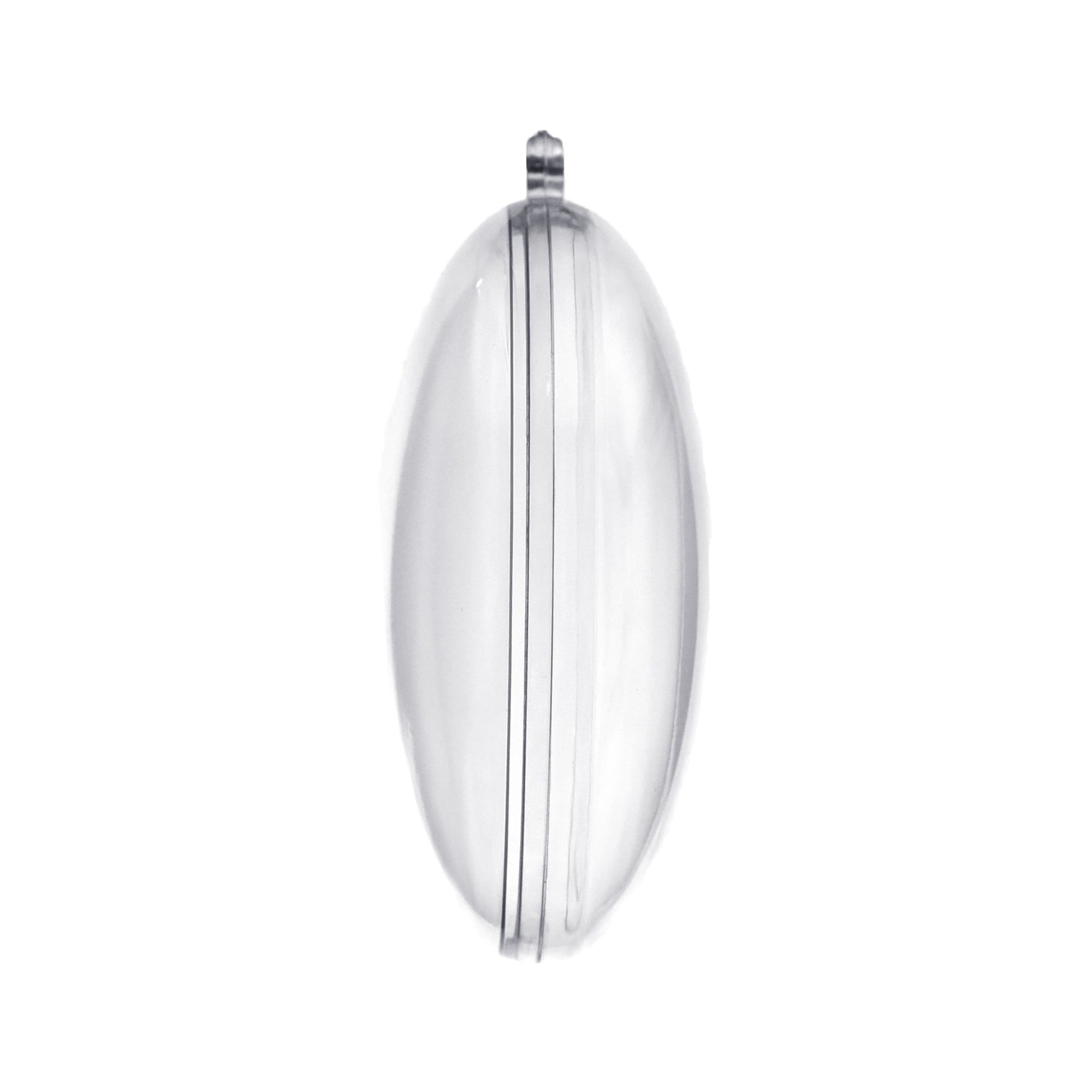 Clear Plastic Fillable Oval Ornaments, 2-3/4-inch, Set of 12