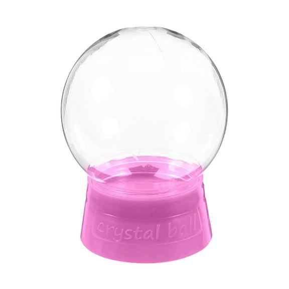 Fillable Plastic Globe Jar,for Diy Crafts,Storage,Screw Cap,Pink