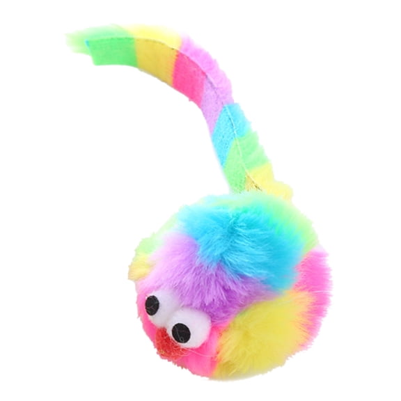 Cute Cats Mouse Shape Toy Filled Catmint Cat Toy for Pet Exercise Rainbow Color
