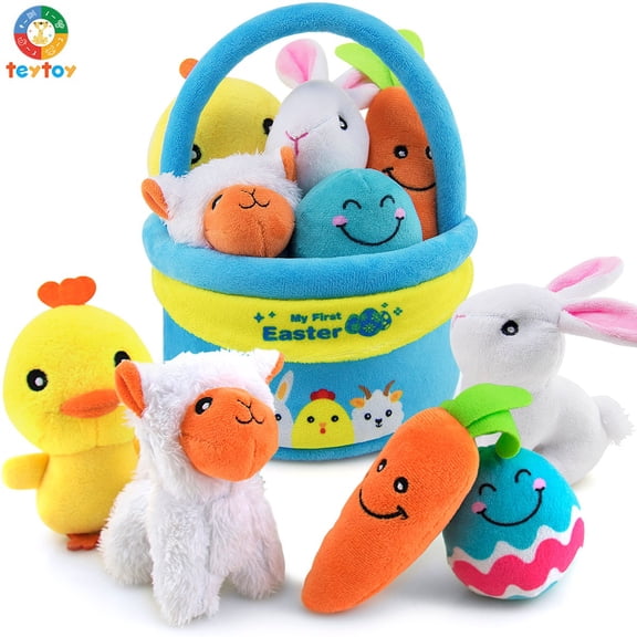 Filled Easter Basket Game, Non-Toxic Fabric, Baby Toys, Easter Egg Filling, Baby Easter Party Decorations, Boys and Girls