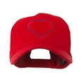 thumbnail image 1 of Filled Heart Symbol Embroidery Cap - Red OSFM, 1 of 5