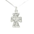 thumbnail image 1 of Filled with the Spirit Cross Necklace - Holy Spirit Romans 5:5 story card included - Handcrafted Pewter Made in USA (24" Chain Length), 1 of 5
