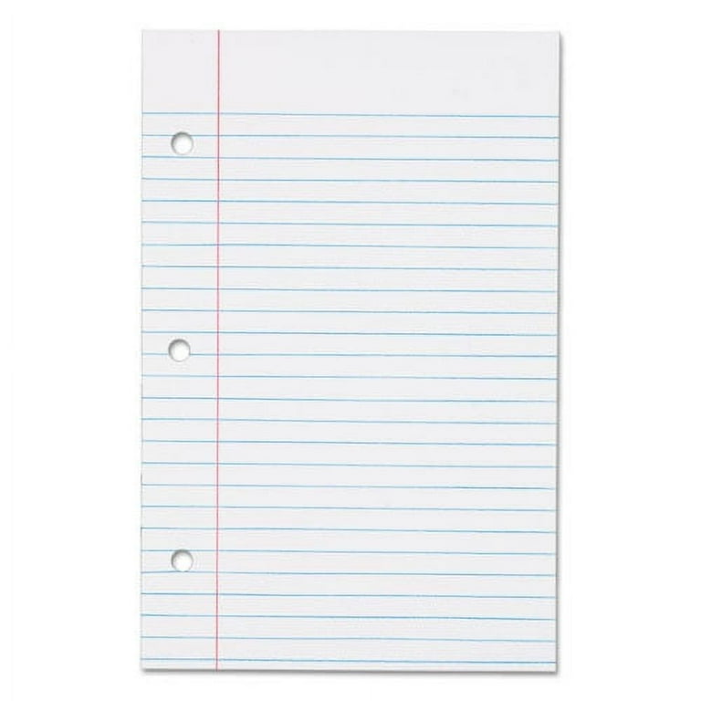 Filler Paper, 3-Hole, 5.5 x 8.5, Medium/College Rule, 100/Pack Filler Paper, 3-Hole, 5.5 x 8.5, Medium/College Rule, 100/Pack