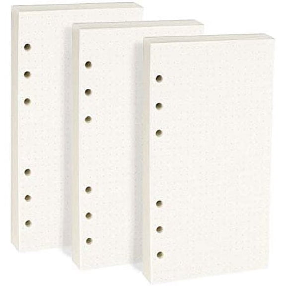 Filler Paper, 6-Hole Refill Paper with 135 Sheets/270 Pages, 3 Pack Loose Leaf Paper Line Refills 5.83"x 8.27"