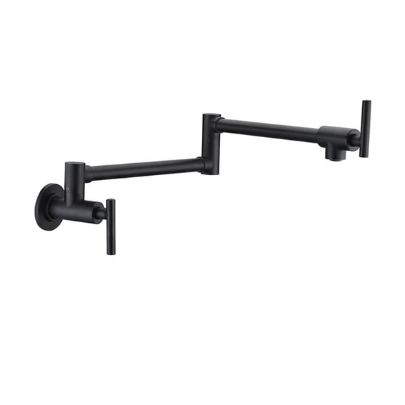 Filler Tap Foldable Kitchen Faucet Single Cold Sink Tap Rotate Folding Spout Chrome Brass Wall Mounted Crane