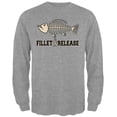 thumbnail image 1 of Fillet And Release Mens Long Sleeve T Shirt Heather 2XL, 1 of 1