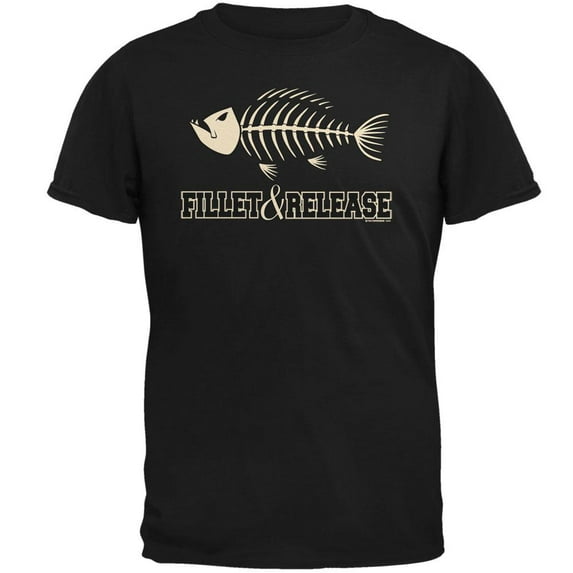 Fillet And Release Mens T Shirt Black 5X-LG