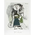 thumbnail image 1 of Fillette au Tricycle Lithograph on Paper - Green- Gray- Black, 1 of 1