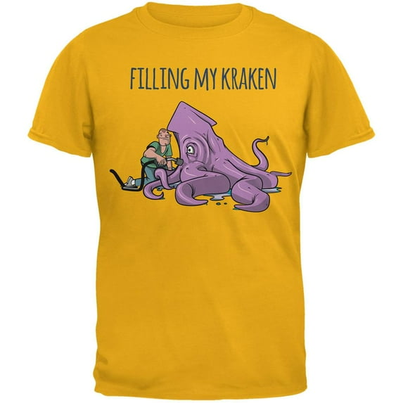 Filling My Kraken Gold Adult T-Shirt