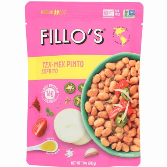 Fillo's Beans and Sofrito Tex-Mex Pinto - 10 oz Pack of 2