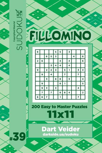 Fillomino Sudoku Fillomino - 200 Easy to Master Puzzles 11x11 (Volume 39), Book 39, (Paperback)
