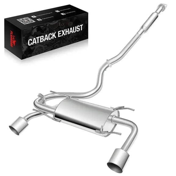 Filluck Cat-Back Exhaust System for 2013-2021 Subaru BRZ / 2012-2021 Toyota 86 GT86, T304 Stainless Steel Performance Muffler Kit, Mandrel Bent Bolt-On Pipe with Dual Polished Tip