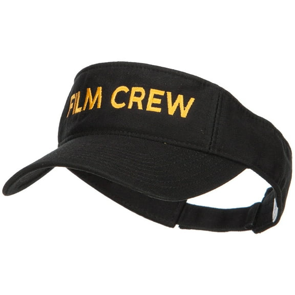 Film Crew Embroidered Cotton Washed Visor - Black OSFM