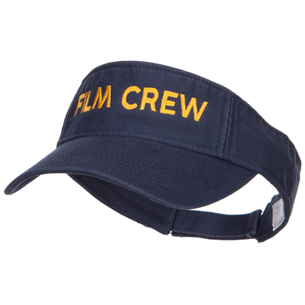 Film Crew Embroidered Cotton Washed Visor - Navy OSFM - Walmart.com