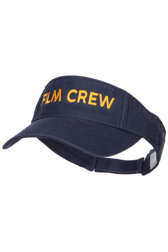 Film Crew Embroidered Cotton Washed Visor - Navy OSFM