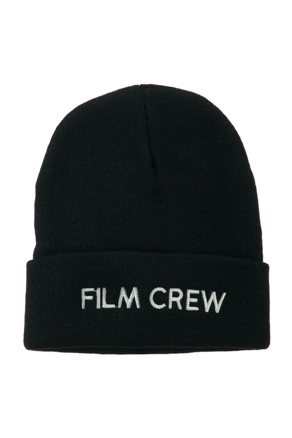 Film Crew Embroidered Long Beanie - Navy OSFM