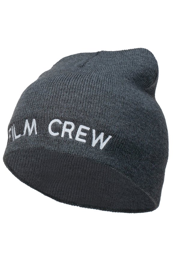 Film Crew Embroidered Short Beanie - Dk Grey OSFM