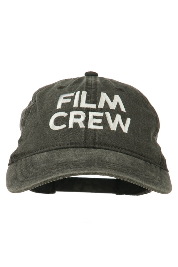 Film Crew Embroidered Washed Cap - Black OSFM