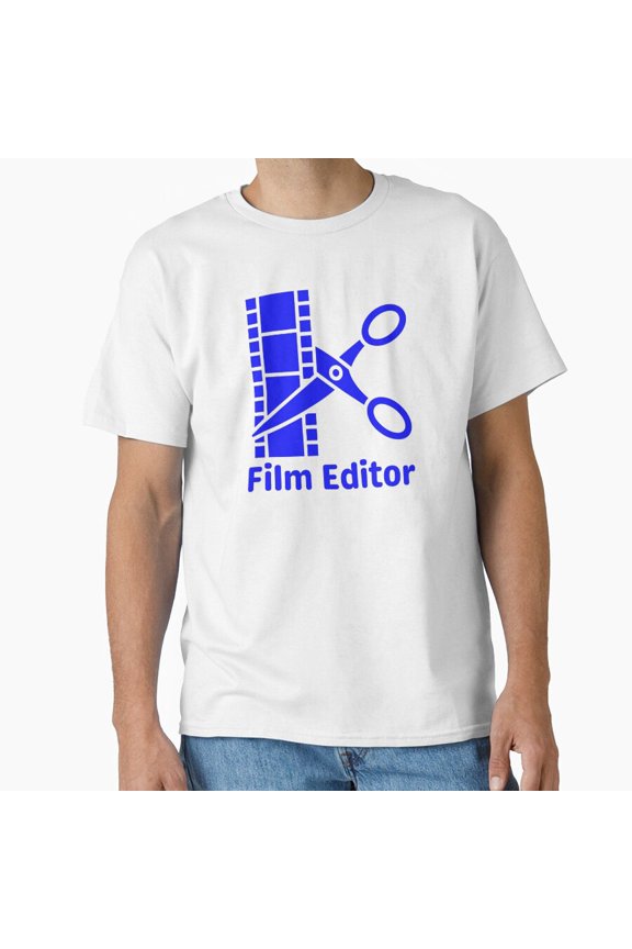 Film Editor Blue Audio Video Timeline Waveform Career Top T-Shirt