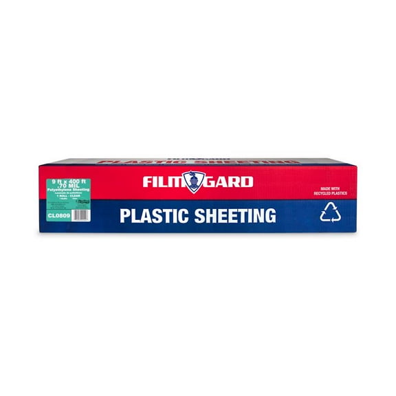 Film-Gard 9' x 400' Clear Painter's Plastic Sheeting, 0.7 mil