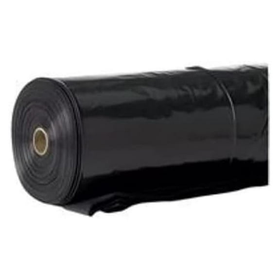 Film-Gard Plastic Sheeting 4 mil x 20ft x 100ft Black Polyethylene Film - Heavy Duty Construction Plastic - Waterproof Covering for Drop Cloths, Dust Control, and Protective Barrier