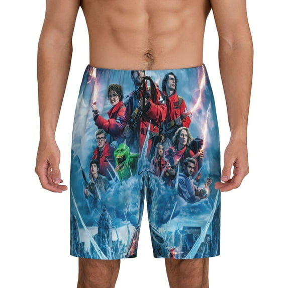 Film Ghostbusters Frozen Empire Men's Short Pajama Pants Lightweight Daily Lounge Shorts Bottoms Sleepwear Cozy Soft Home Pajama Pants Shorts