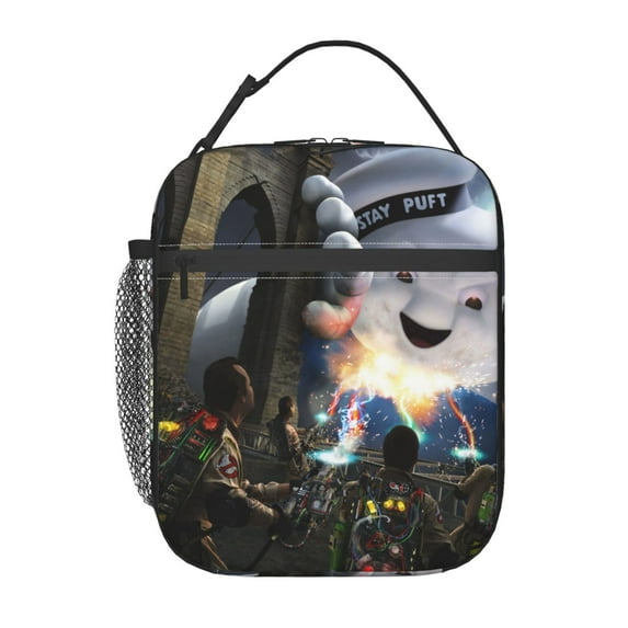 Film Ghostbusters Stay Puft Lunch Bag Portable Insulated Tote Bento Bag Office Picnic Cooler Thermal Handbag