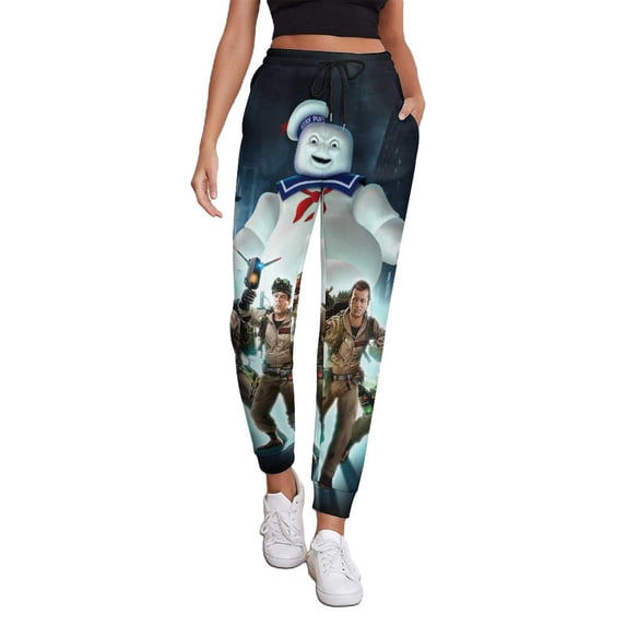 Film Ghostbusters Womens Sweatpants Joggers Pants Trousers Casual 3D Printing Fashion Sweatpants With Drawstring Closed Bottom Active Sports Track Pants