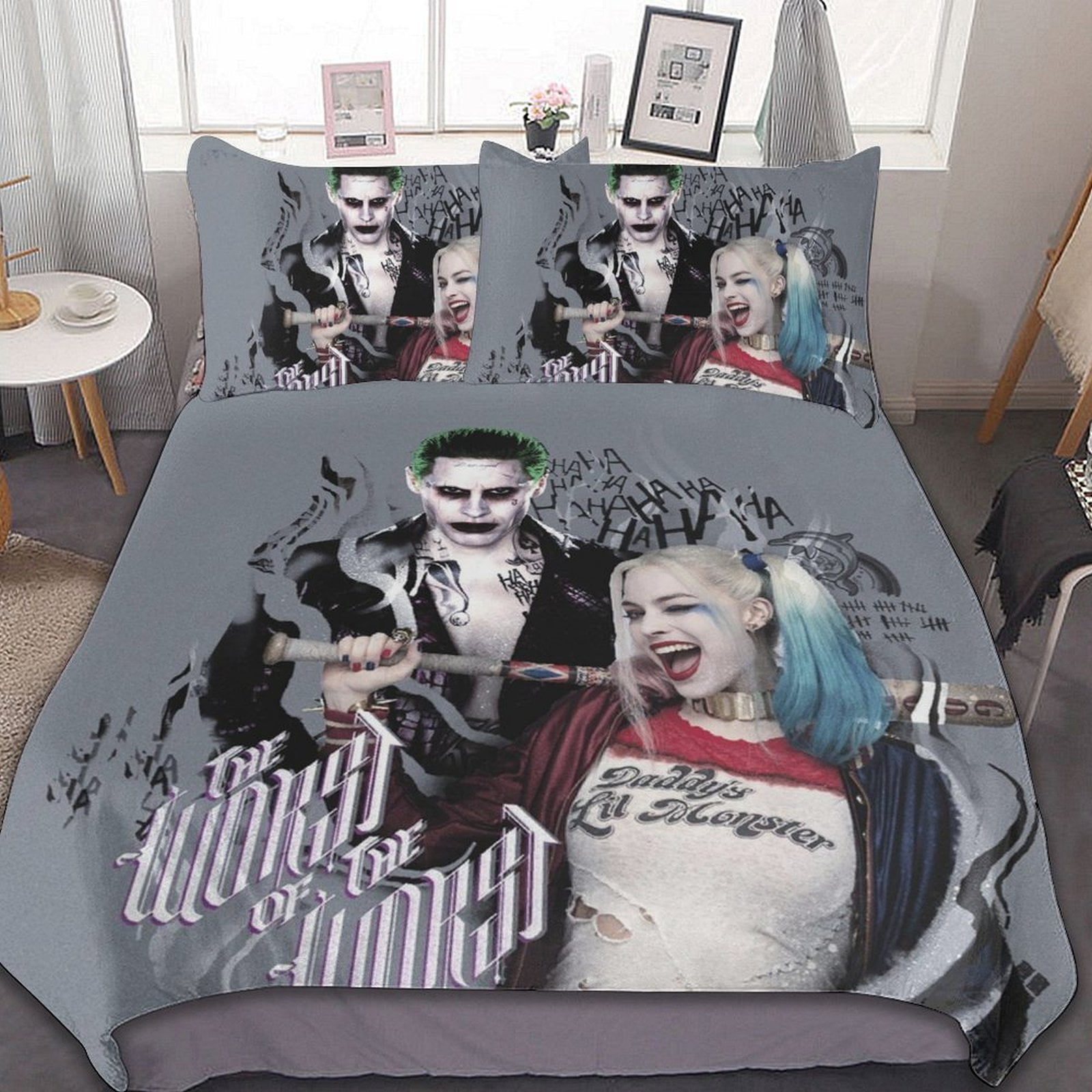 Film Harley Quinn Joker 3 Pieces Bedding Sets Comfortable Soft