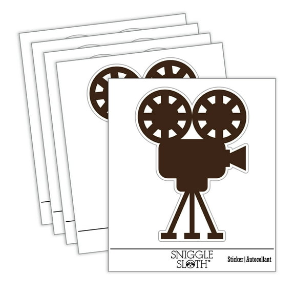 Film Movie Camera Car Window Bumper Water Bottle Phone Tablet Laptop Waterproof Vinyl Decal Sticker Set 5-Pack - Gloss Finish - 2.0"