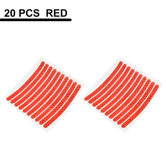 Film Reflective Sticker Hub Rim Stripe 20X Parts Reflective Strip Tape Red Fangkenuo